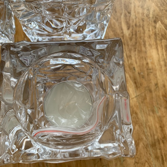 Set of 4 Nachtmann Crystal Glass Ice Cube Votive - Picture 5 of 7